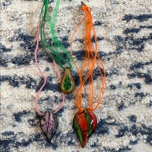 Colorful Glass Pendant Necklaces